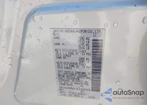 2013 Nissan Pathfinder Sl from USA, damaged, VIN 5N1AR2MM6DC628809